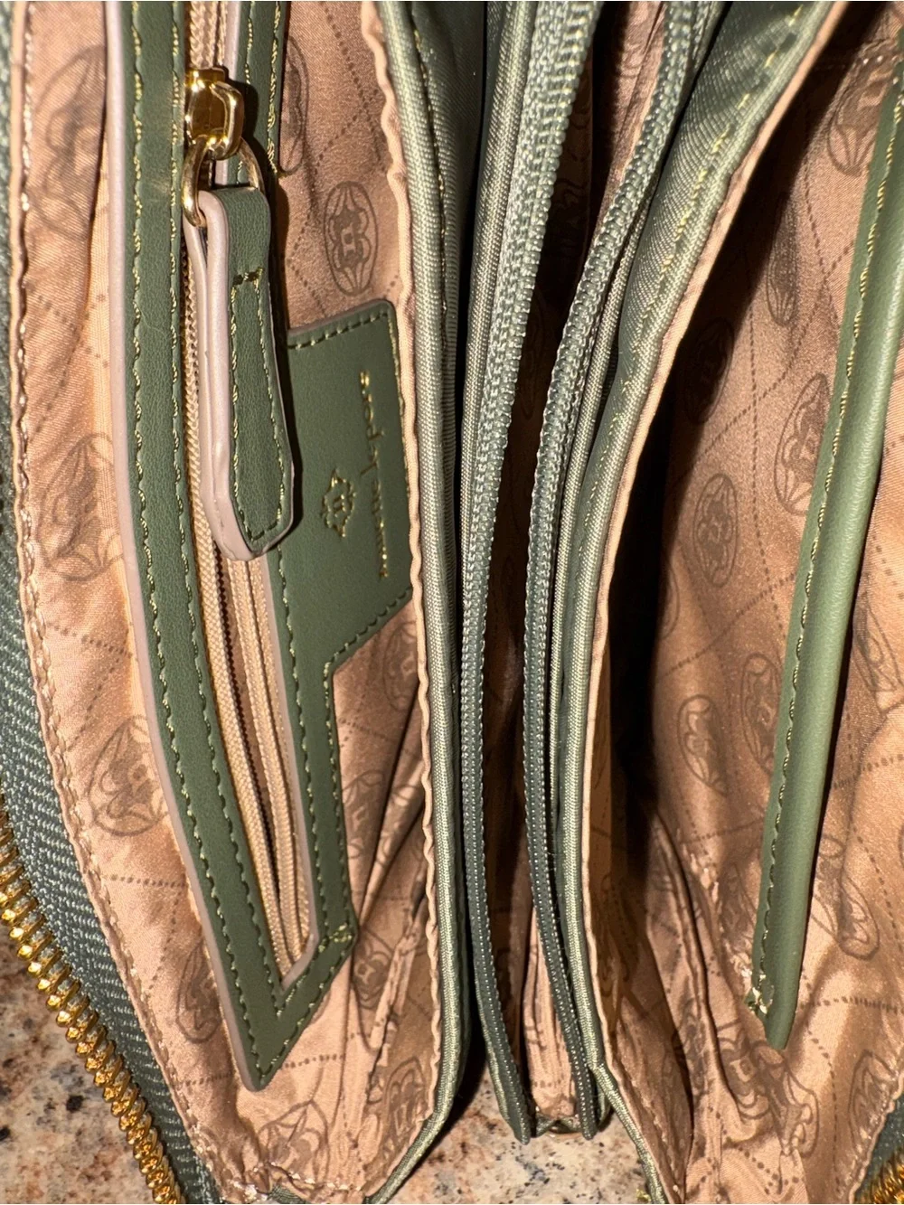 Nanette Lepore Olive Green Convertible Wristlet with Wide Strap